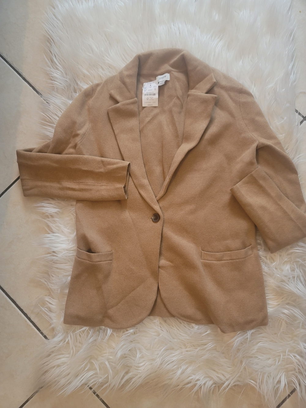 J. Crew Camel One-Button Blazer